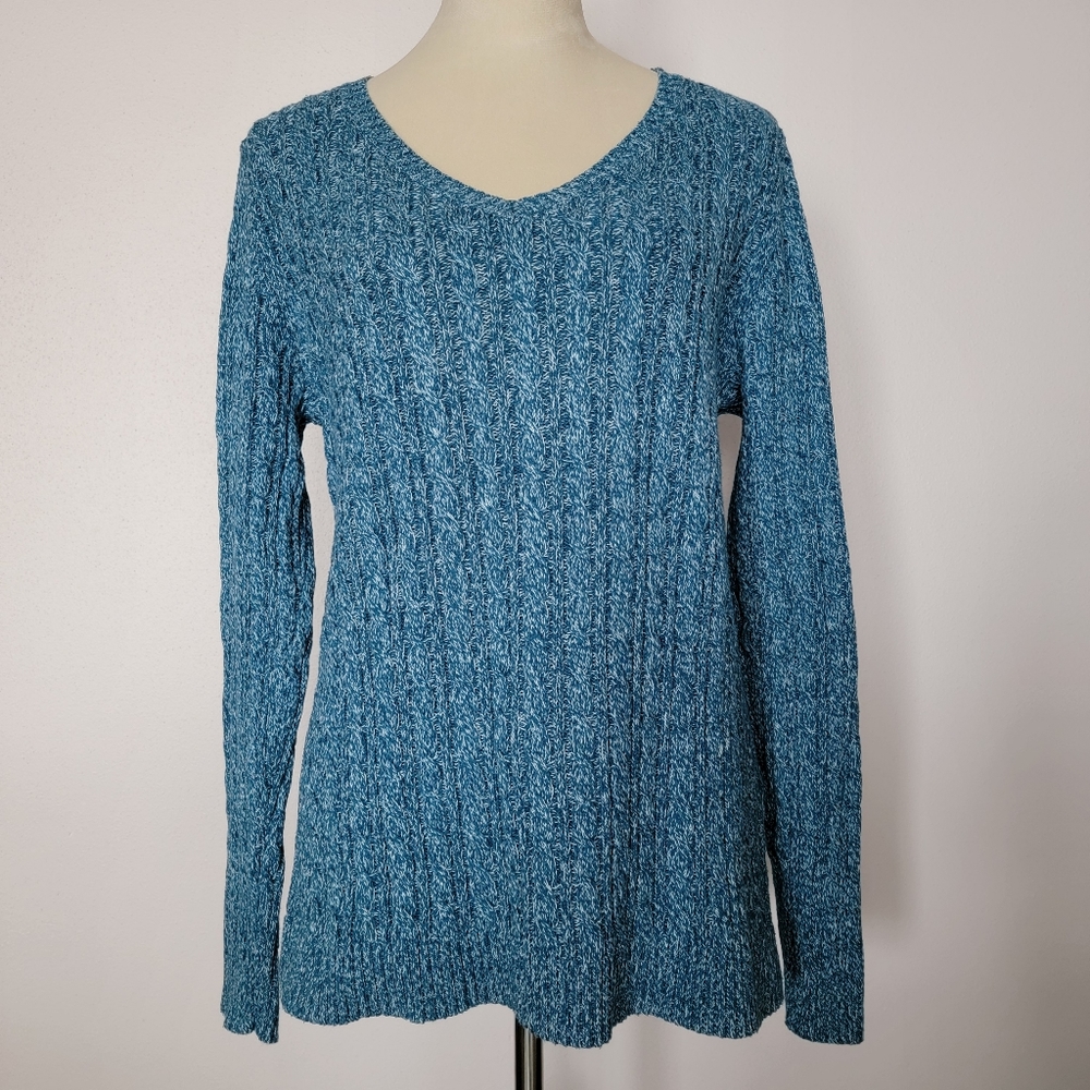 Croft & Barrow V-Neck Cable Knit Sweater